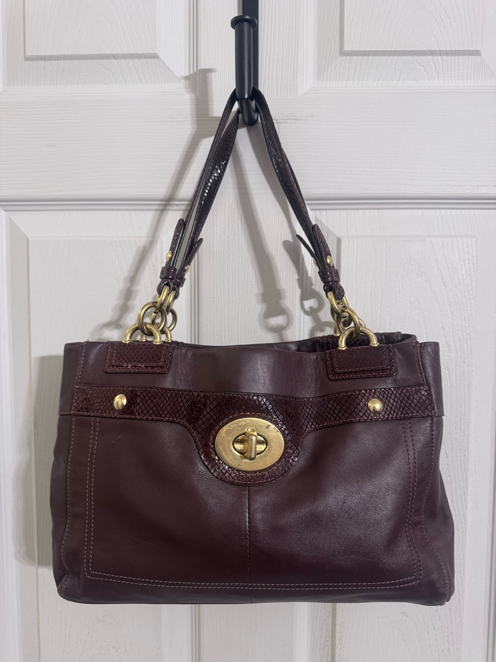 Vintage Y2K Coach Penelope Carryall Leather Satchel Bag (Style F16531)